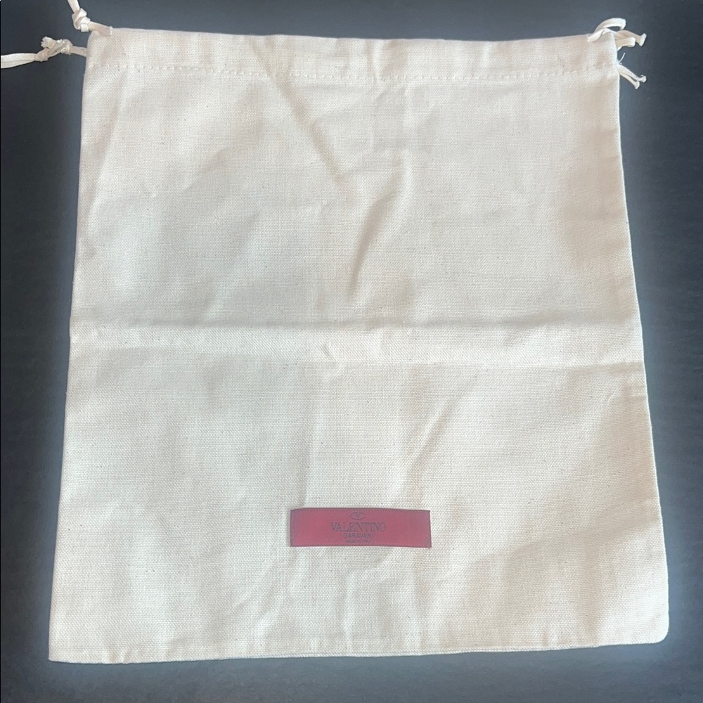 Valentino Ivory Dust Bag with Red Logo